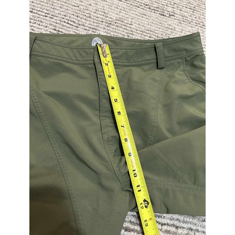 Club Ride Cycling Shorts Mens XL Green Stretch Zip Pocket Bike Trail